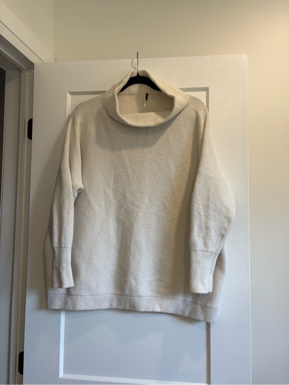 Free People Cream Turtleneck Sweater - Cozy Textured Knit
